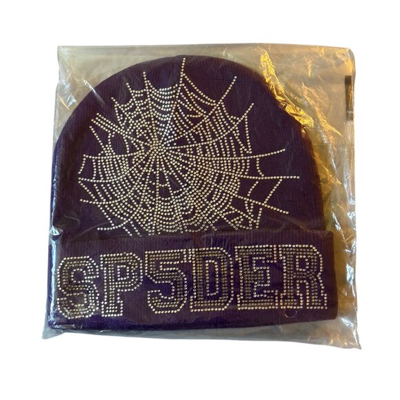 Sp5der Web Beanie Purple - Picture 1 of 3